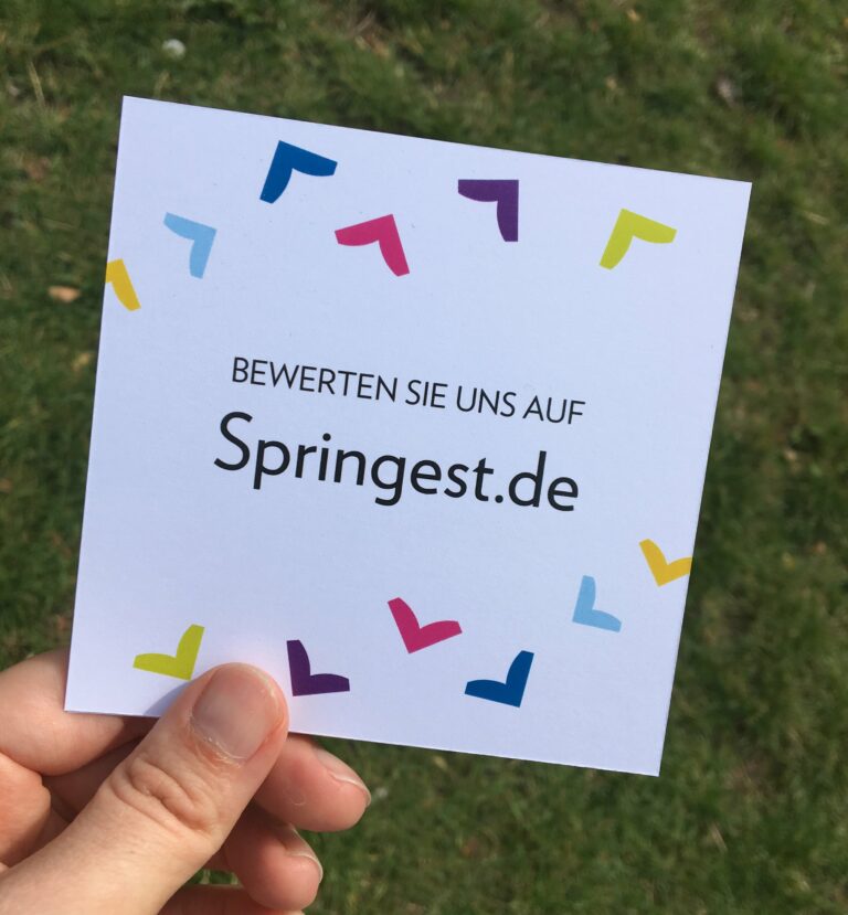 Der Springest Bewertungsflyer ist da! Springest DE Overview